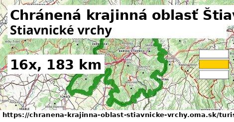 Chránená krajinná oblasť Štiavnické vrchy Turistické trasy iná 