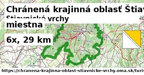 Chránená krajinná oblasť Štiavnické vrchy Turistické trasy miestna 