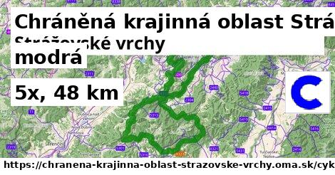 Chráněná krajinná oblast Strážovské vrchy Cyklotrasy modrá 