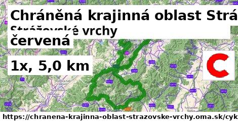 Chráněná krajinná oblast Strážovské vrchy Cyklotrasy červená 