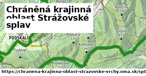 Chráněná krajinná oblast Strážovské vrchy Splav  