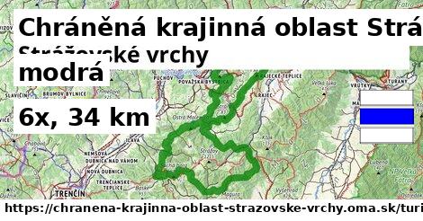 Chráněná krajinná oblast Strážovské vrchy Turistické trasy modrá 