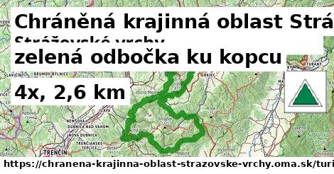Chráněná krajinná oblast Strážovské vrchy Turistické trasy zelená odbočka ku kopcu