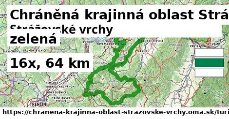 Chráněná krajinná oblast Strážovské vrchy Turistické trasy zelená 