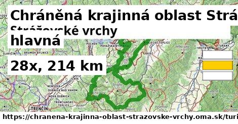 Chráněná krajinná oblast Strážovské vrchy Turistické trasy hlavná 