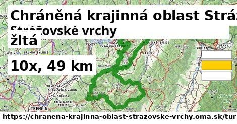 Chráněná krajinná oblast Strážovské vrchy Turistické trasy žltá 