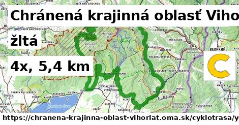 Chránená krajinná oblasť Vihorlat Cyklotrasy žltá bicycle