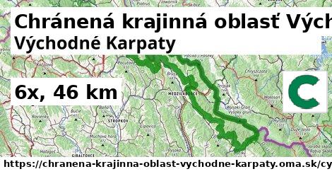Chránená krajinná oblasť Východné Karpaty Cyklotrasy bicycle 