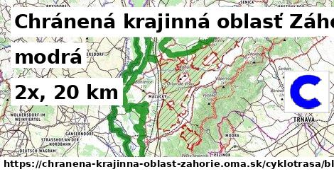 Chránená krajinná oblasť Záhorie Cyklotrasy modrá 