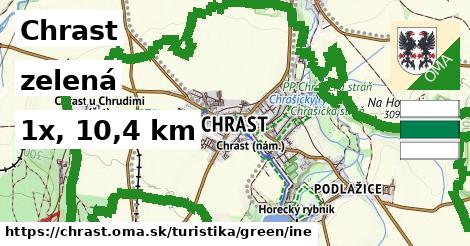 Chrast Turistické trasy zelená iná