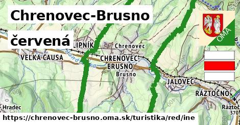 Chrenovec-Brusno Turistické trasy červená iná