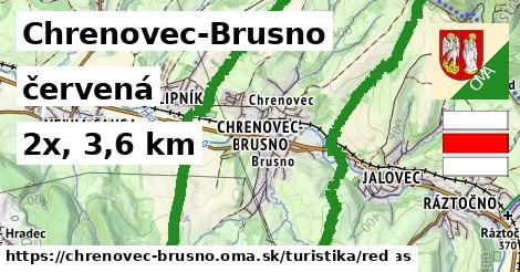 Chrenovec-Brusno Turistické trasy červená 