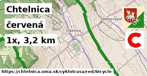 Chtelnica Cyklotrasy červená bicycle