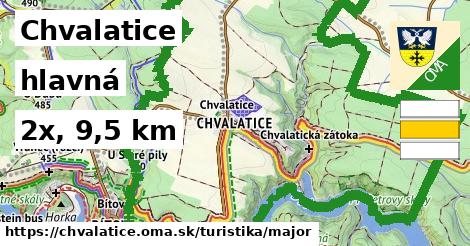 Chvalatice Turistické trasy hlavná 