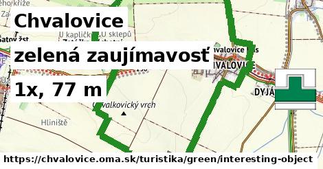 Chvalovice Turistické trasy zelená zaujímavosť