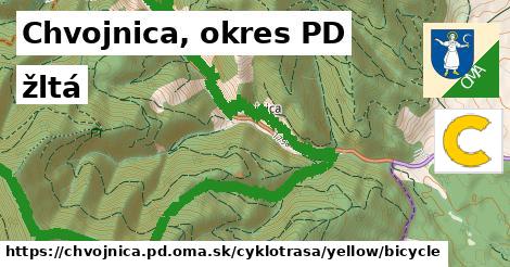 Chvojnica, okres PD Cyklotrasy žltá bicycle