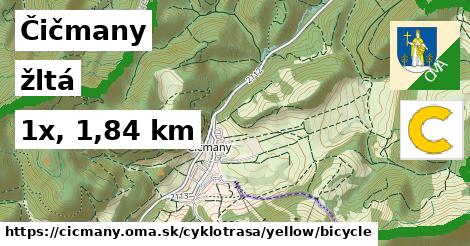 Čičmany Cyklotrasy žltá bicycle