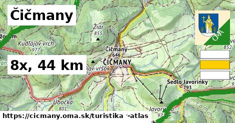 Čičmany Turistické trasy  