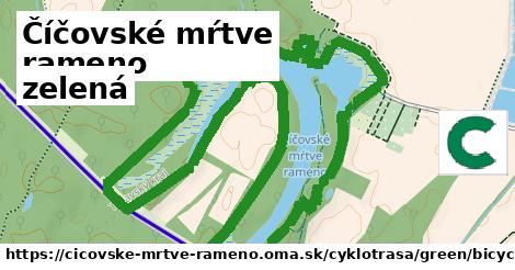 Číčovské mŕtve rameno Cyklotrasy zelená bicycle