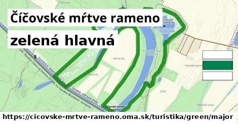 Číčovské mŕtve rameno Turistické trasy zelená hlavná