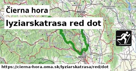 Čierna hora Lyžiarske trasy červená dot