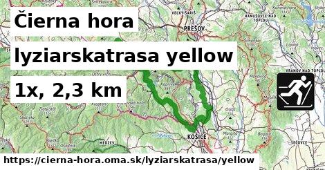 Čierna hora Lyžiarske trasy žltá 