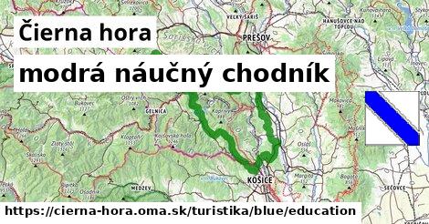 Čierna hora Turistické trasy modrá náučný chodník