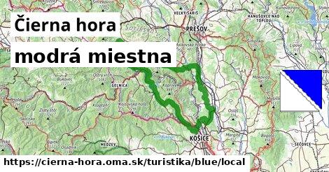 Čierna hora Turistické trasy modrá miestna