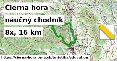 Čierna hora Turistické trasy náučný chodník 