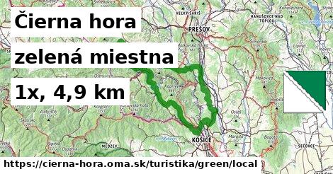 Čierna hora Turistické trasy zelená miestna