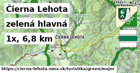 Čierna Lehota Turistické trasy zelená hlavná