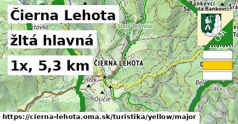 Čierna Lehota Turistické trasy žltá hlavná