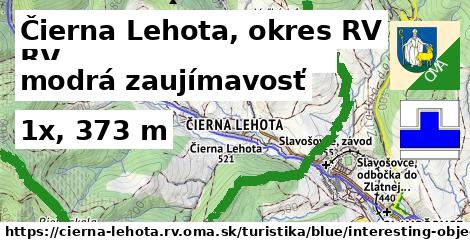 Čierna Lehota, okres RV Turistické trasy modrá zaujímavosť