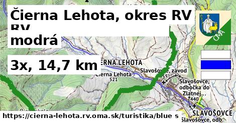 Čierna Lehota, okres RV Turistické trasy modrá 