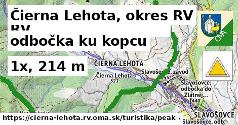 Čierna Lehota, okres RV Turistické trasy odbočka ku kopcu 