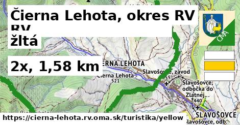Čierna Lehota, okres RV Turistické trasy žltá 