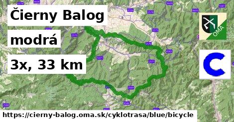 Čierny Balog Cyklotrasy modrá bicycle