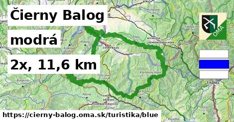 Čierny Balog Turistické trasy modrá 