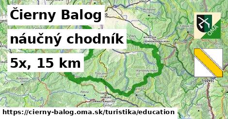 Čierny Balog Turistické trasy náučný chodník 