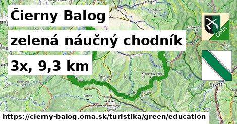 Čierny Balog Turistické trasy zelená náučný chodník