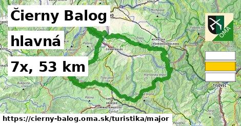 Čierny Balog Turistické trasy hlavná 