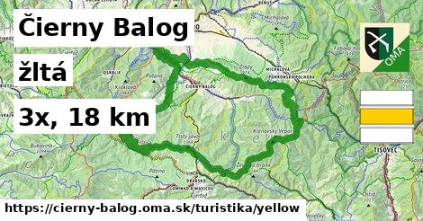 Čierny Balog Turistické trasy žltá 