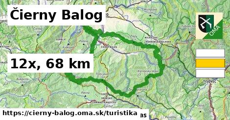 Čierny Balog Turistické trasy  