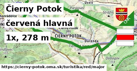 Čierny Potok Turistické trasy červená hlavná