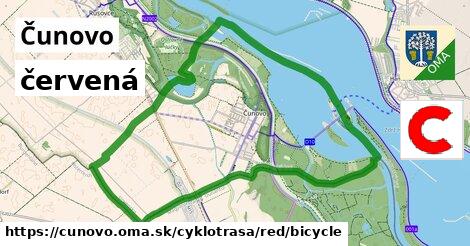 Čunovo Cyklotrasy červená bicycle