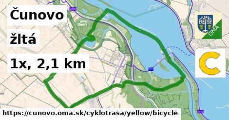 Čunovo Cyklotrasy žltá bicycle
