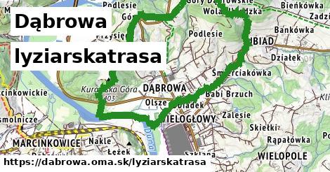 Dąbrowa Lyžiarske trasy  