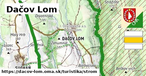 Dačov Lom Turistické trasy strom 