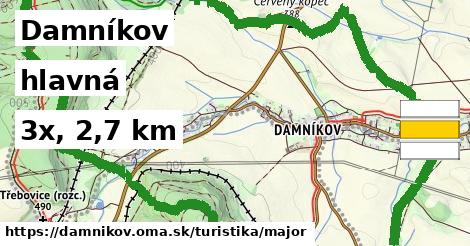 Damníkov Turistické trasy hlavná 