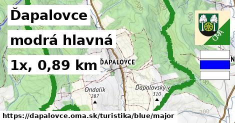 Ďapalovce Turistické trasy modrá hlavná